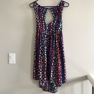 Geometric Roxy high low dress